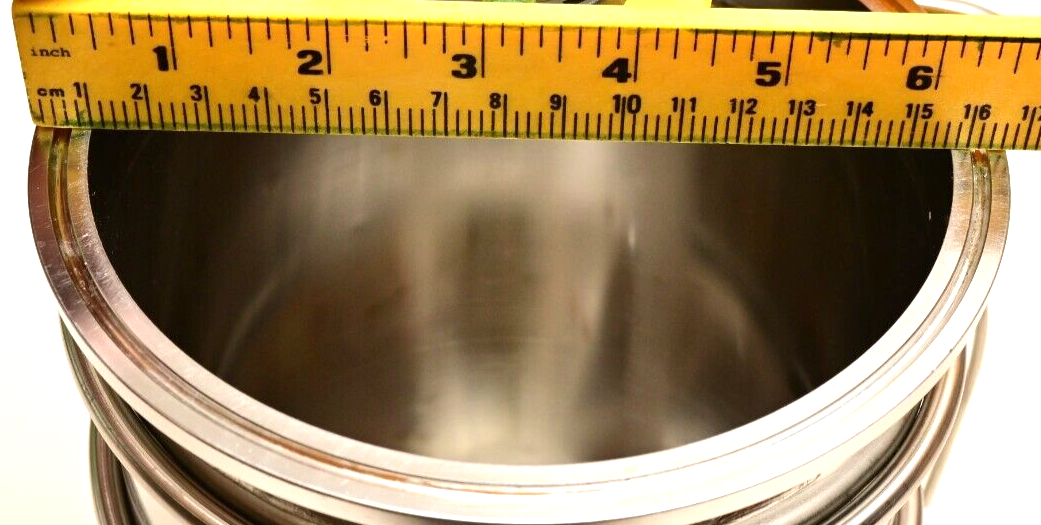 4L Stainless Chilling Vessel Reducer 6" to 1.5" Flange Sanitary Condenser Coil