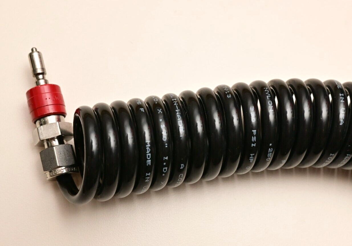 Semiconductor Wafer Wand ~25mm Round Suction Cup Tip H-Square ESD Safe Coil Hose