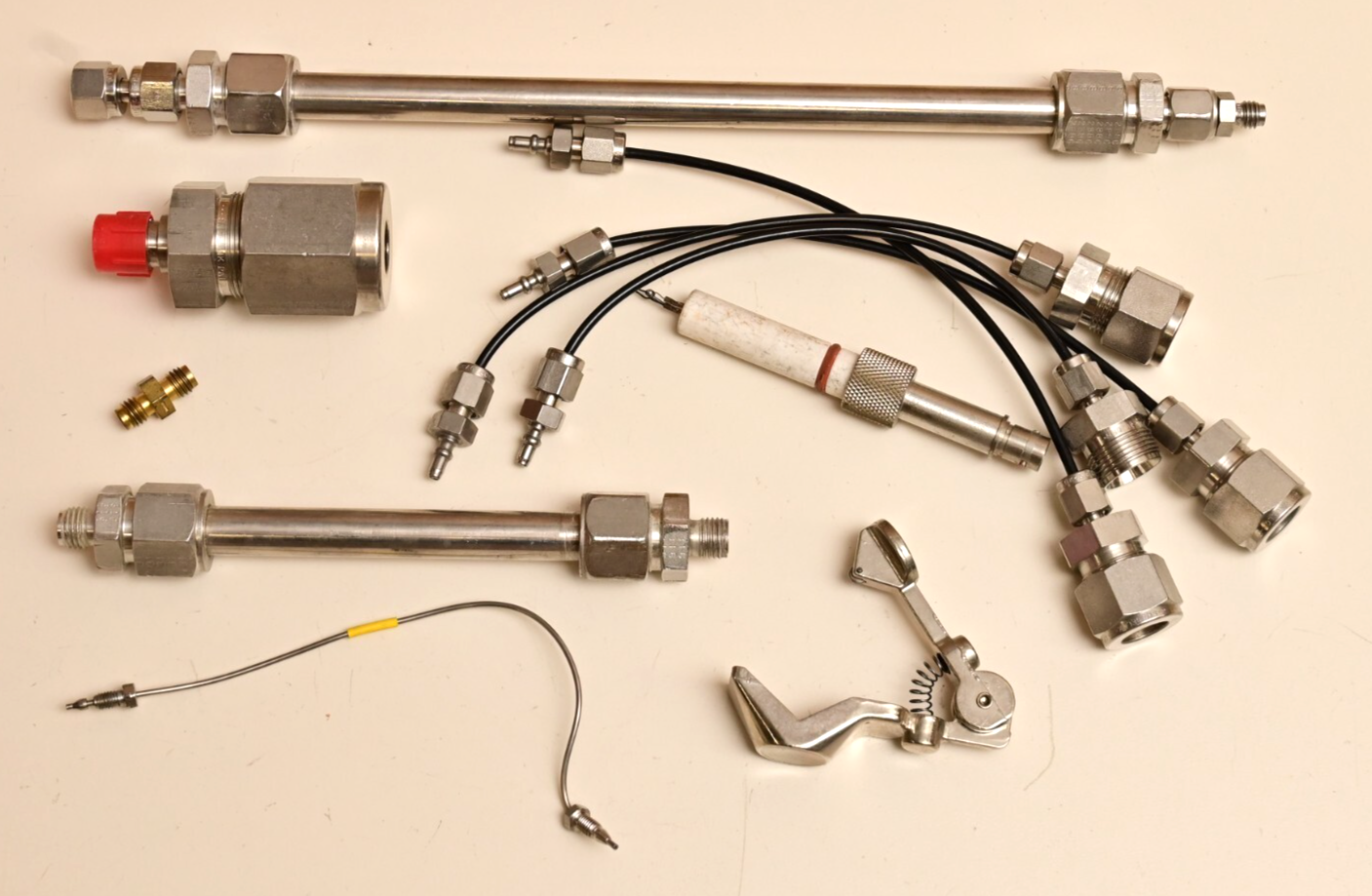 Lot of HPLC Columns Pipes Tubing & Glass Tube Cutter Swagelok Sno-Trik SS-316