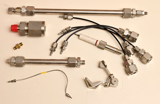 Lot of HPLC Columns Pipes Tubing & Glass Tube Cutter Swagelok Sno-Trik SS-316