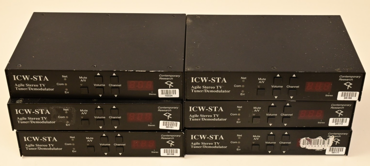 Lot of 6 Contemporary Research ICW-STA Stereo TV Tuners for Parts MC68k TDA9855