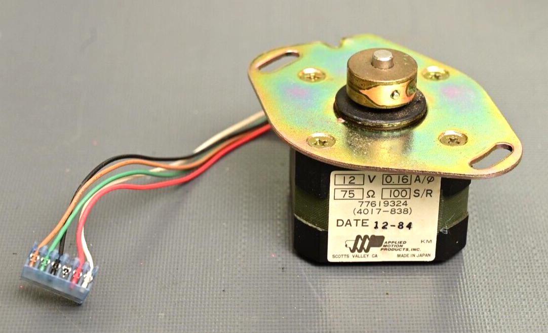 Applied Motion Products Stepper Motor 12V 0.16A 77619324 4017-838 Vintage Japan