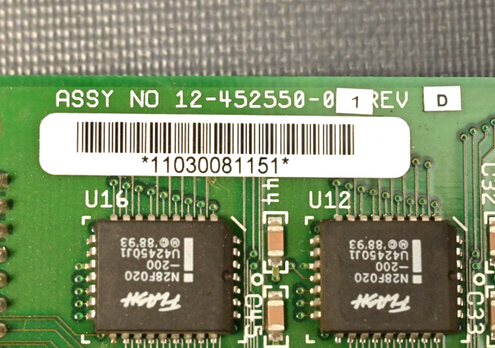 Proteon ProNET CNX 500 Router Flash Board Vintage 1992 12-452550 Intel N28F020