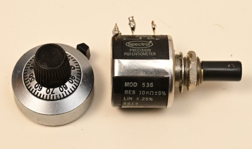 Spectrol Precision Potentiometer Model 536 10kΩ +-5% Lin 0.25% 10-turn w/ Dial