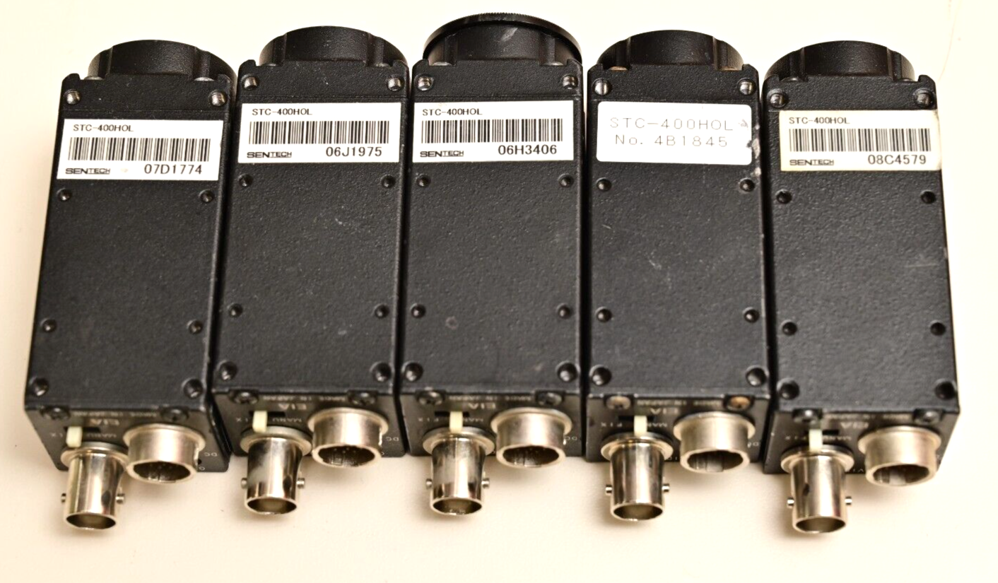 Lot of 5 Sentech STC-400HOL 1/2" Monochrome CCD Cameras Machine Vision C-Mount