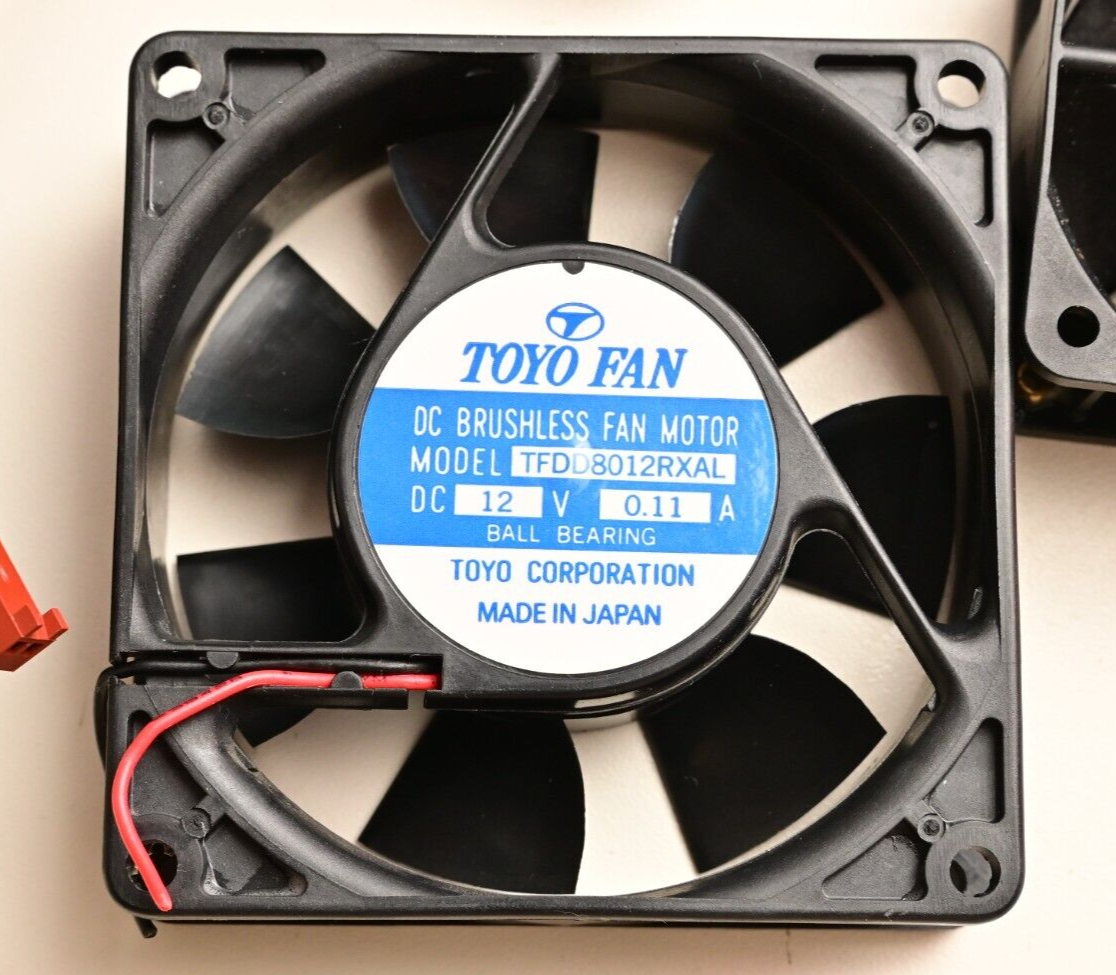 Lot of 5 High Quality DC Fans 12V Toyo Elina Papst Japan/Germany w/ 3 Grilles