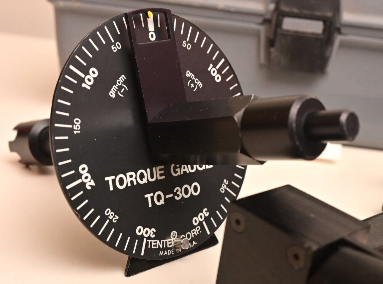 Tentel Model TQ-300M +/- 300 gm-cm Dial Torque Gauge Motor Drive, Charger, Case