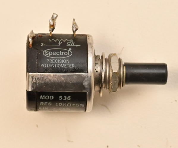 Spectrol Precision Potentiometer Model 536 10kΩ +-5% Lin 0.25% 10-turn