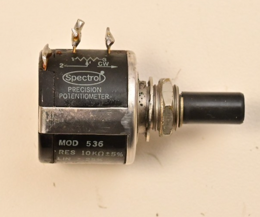 Spectrol Precision Potentiometer Model 536 10kΩ +-5% Lin 0.25% 10-turn