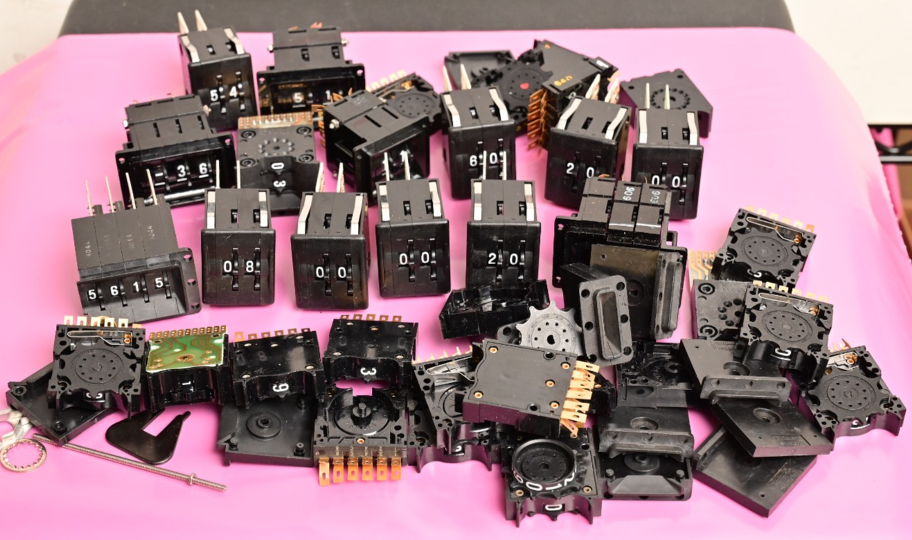 Huge 1.2 lb Lot of Vintage Rotary Thumbwheel Switches Unimax C&K BCD 1980s ICs