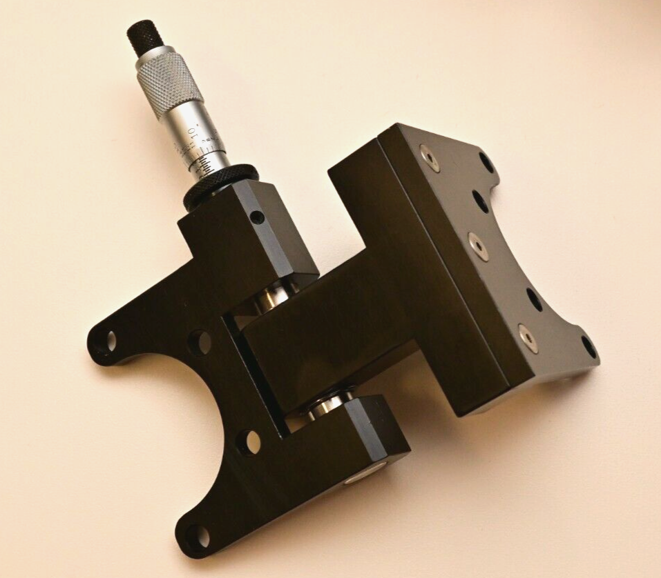 Optical Bench Hinged Aligment Assembly w/ Starrett 261 Micrometer Optics Lab