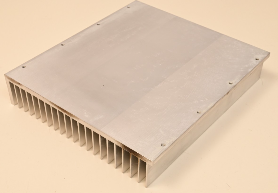 10"x9"x2" Large Aluminum Finned Rectangular Heatsink 4.8 lbs