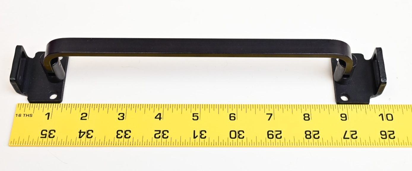 8" Anodized Aluminum TestEquipment Handle Hinged Strap Loops Military Surplus