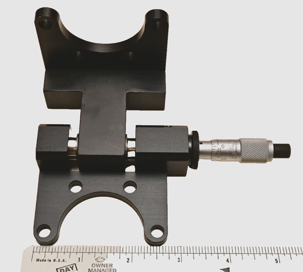 Optical Bench Hinged Aligment Assembly w/ Starrett 261 Micrometer Optics Lab