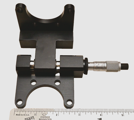 Optical Bench Hinged Aligment Assembly w/ Starrett 261 Micrometer Optics Lab
