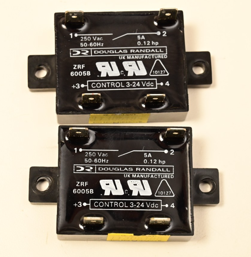 QTY 2 Douglas Randall Solid State Relay 3-24V DC Control 250VAC@5A Out ZRF6005B