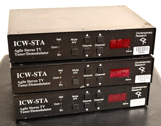 Lot of 3 Contemporary Research ICW-STA Stereo TV Tuners for Parts MC68k TDA9855