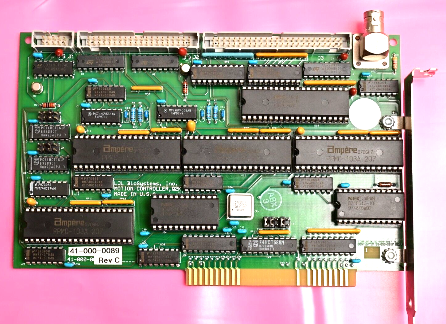 LJL BioSystems 4-Axis Motion Controller PCB Ampere PPMC-103A IC Q2K 41-000-0089