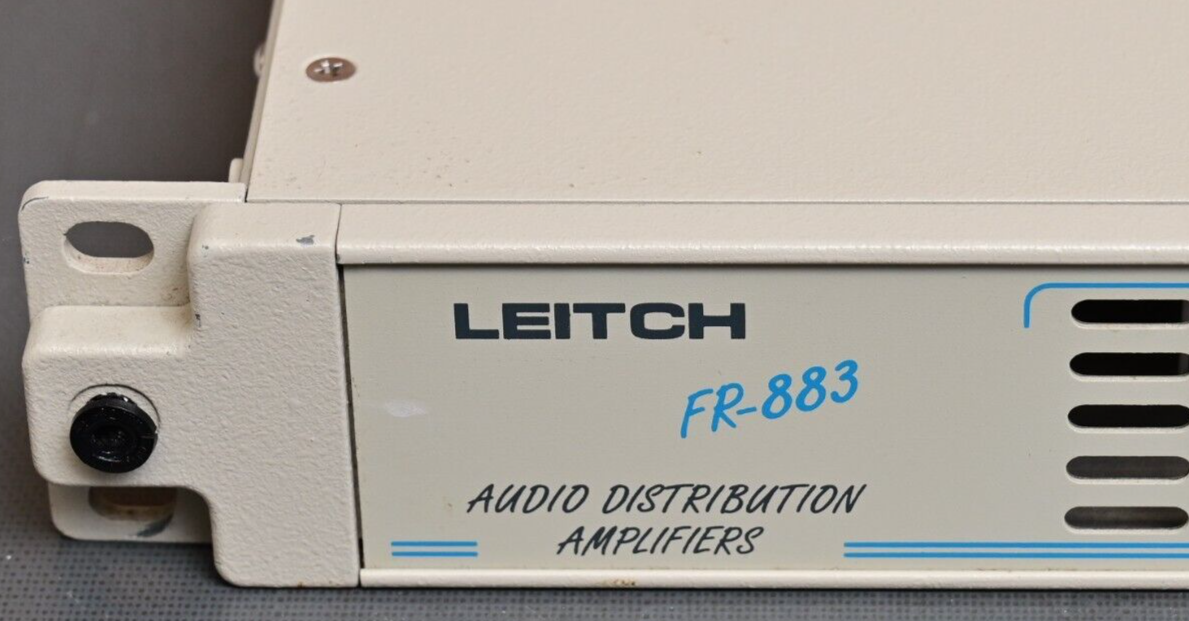 LEITCH FR-883 Audio Distribution Amplifier 884PS w/ 2X AMD-880 LO Z Cards