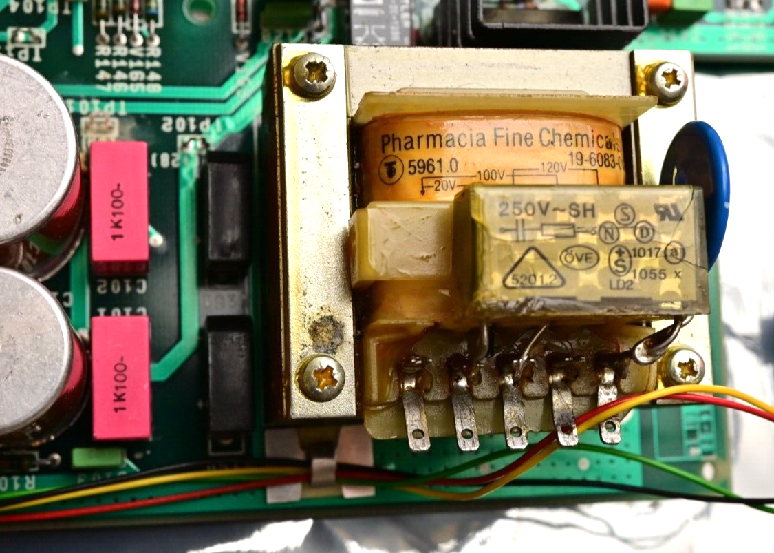 Pharmacia Frac 200 Main PCB with LED Display Board ICs EPROM Transformer 1992