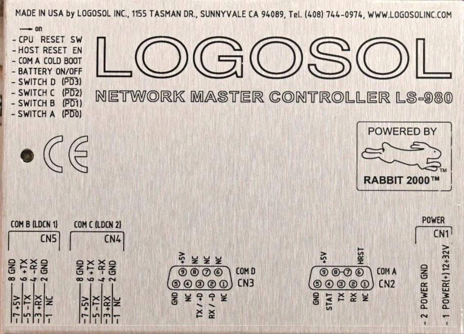 LOGOSOL Network Master Controller LS-980 Rabbit 2000 C-Programmable RS232 Servo