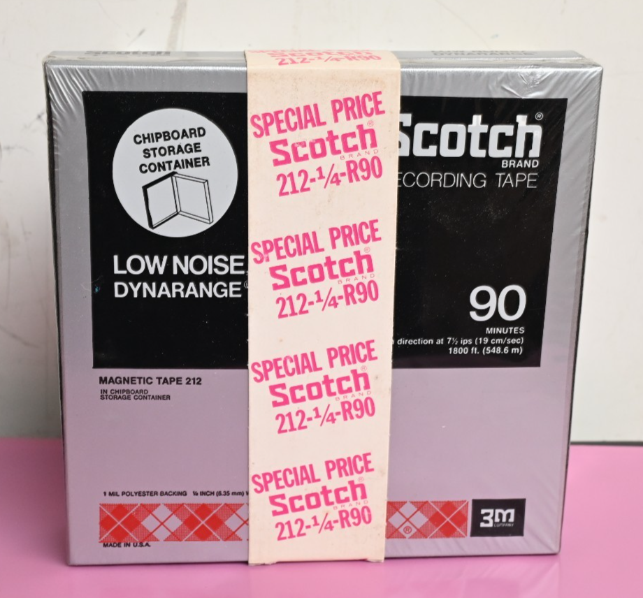 Lot of 3 "Sealed" Reel-to-Reel Tapes Scotch Realistic Low Noise 1/4" See Notes!
