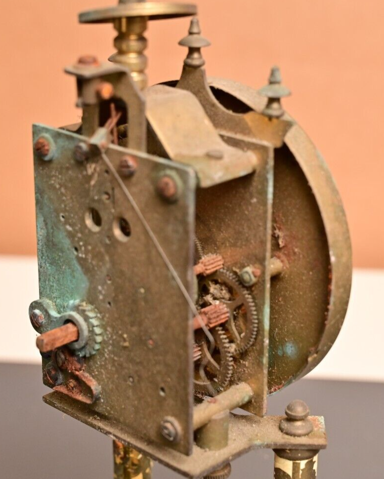Schatz 400 Day Clock Parts ~1950s Germany Flaking Paint, Decrepit