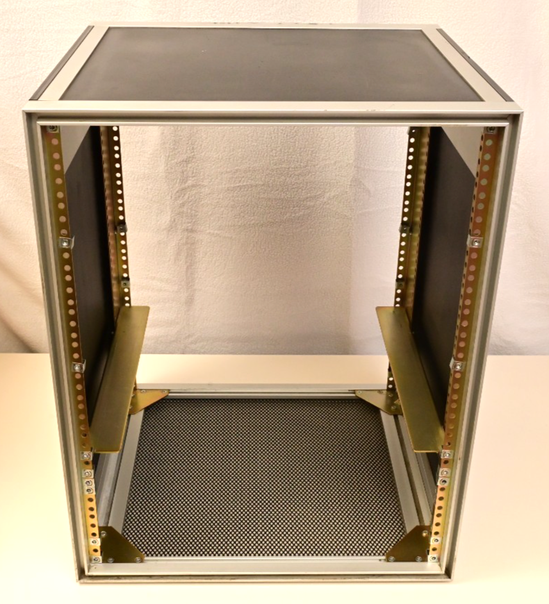 IMS Enclosures 14U Rack Mount Cabinet ~18" Deep Aluminum/Black Fold Out Handles