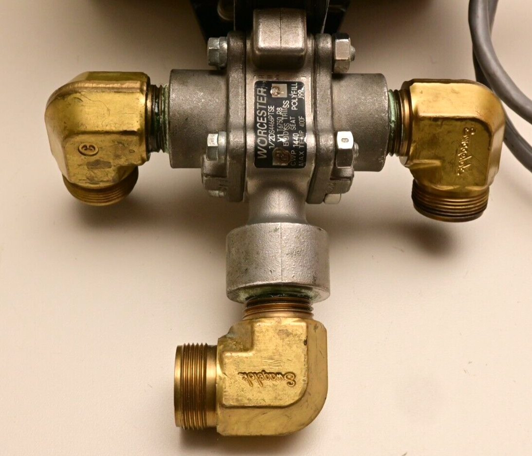 Worcester Series 75 Model 10 754W Electric Actuator Valve 1/2DS4466PTSE Swagelok