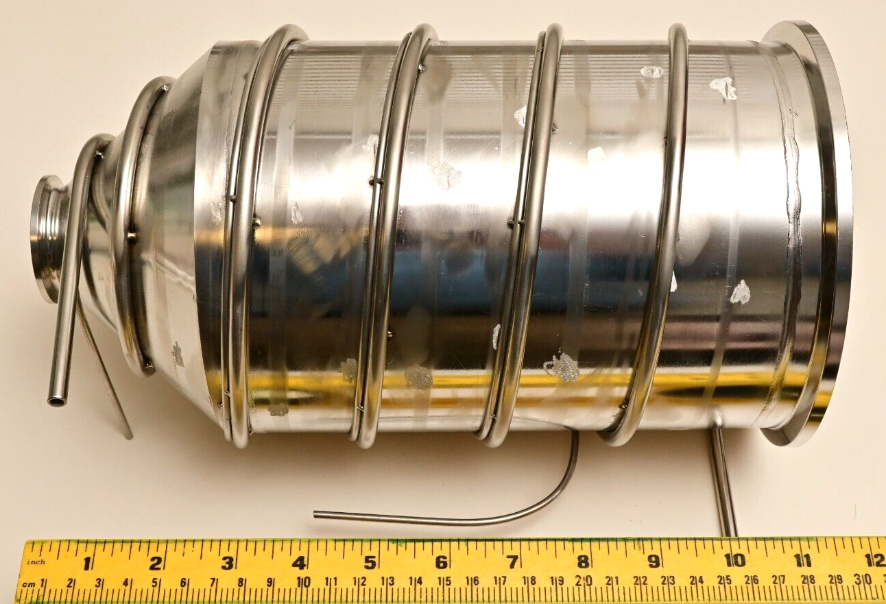 4L Stainless Chilling Vessel Reducer 6" to 1.5" Flange Sanitary Condenser Coil