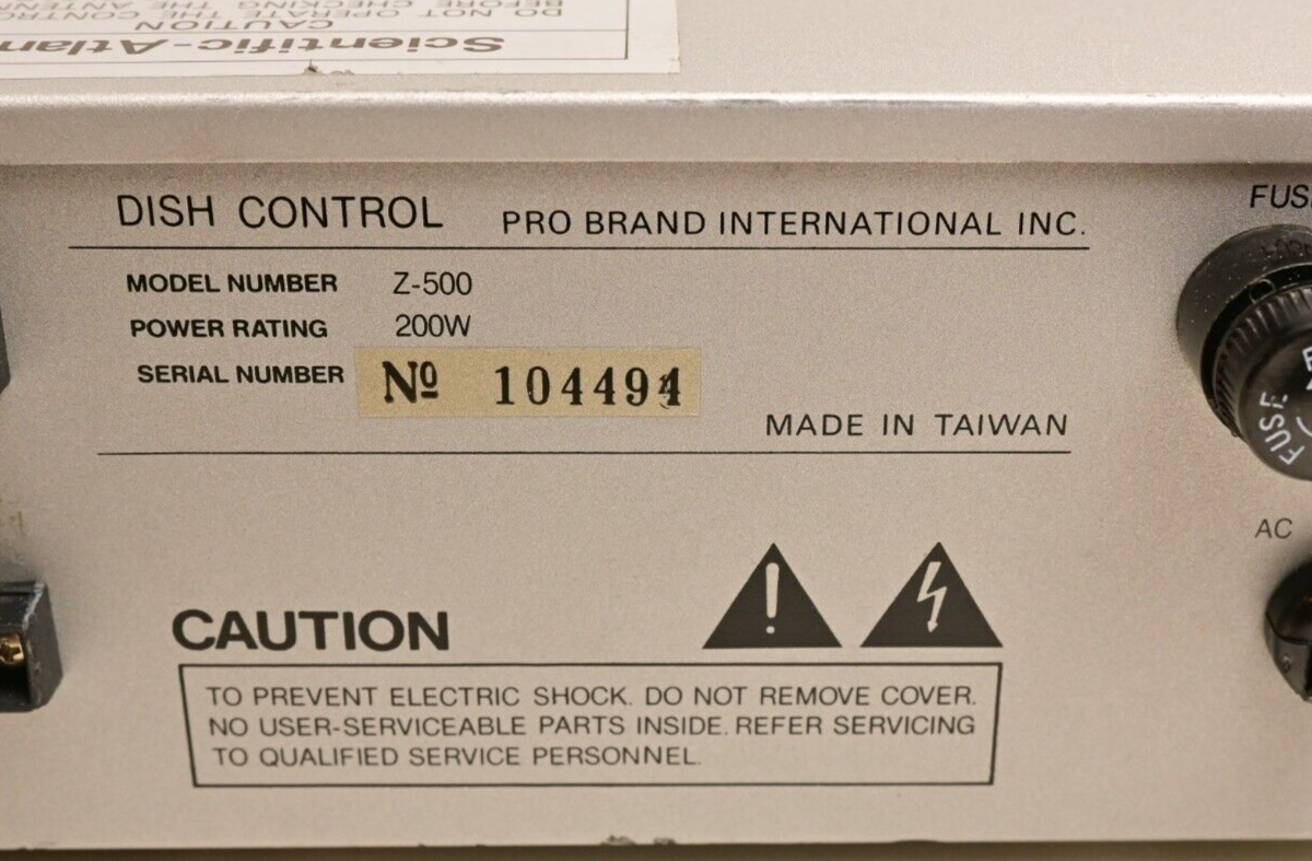 Astro Pro Dish Control Z-500 Positioner Scientific-Atlanta 200W 36V Motor Taiwan