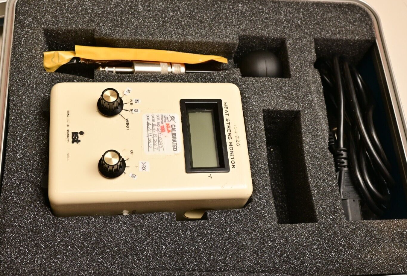 IST RSS-220 Heat Stress Monitor Wet Bulb Thermometer in "U.S. Property" Case