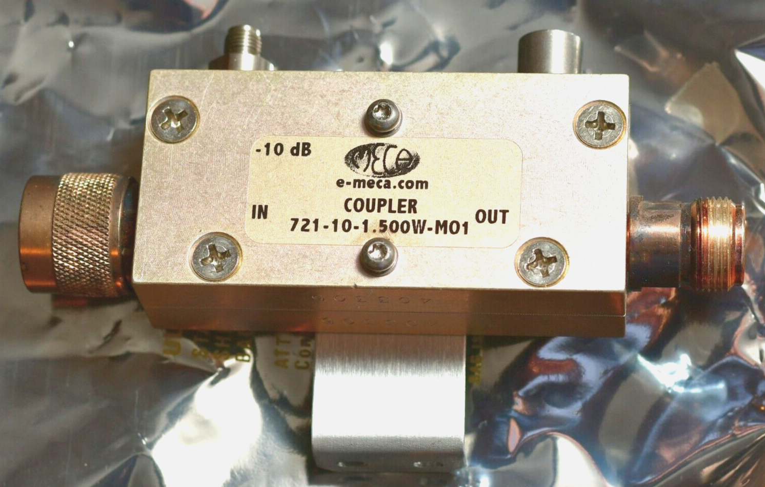MECA Directional Coupler 721-10-1.500W-M01 -10dB Output N/SMA 800MHz-2.2GHz