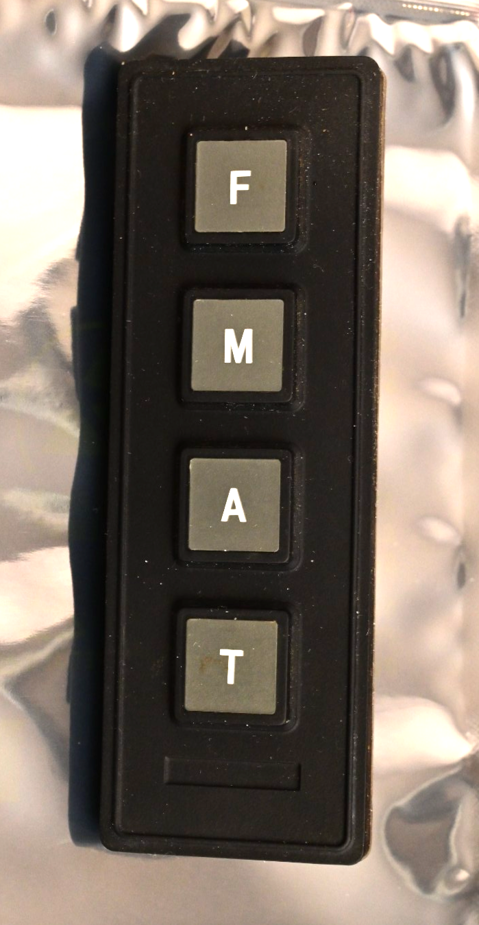 Keymat Technology Surface/Flush Mount Rubber Keypad 4-Button F/M/A/T