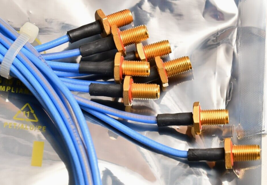QTY 8 SMA-male R/A SMA-female Panel Mount Cables Mini-Circuits EZ-Flex 405 ~20"