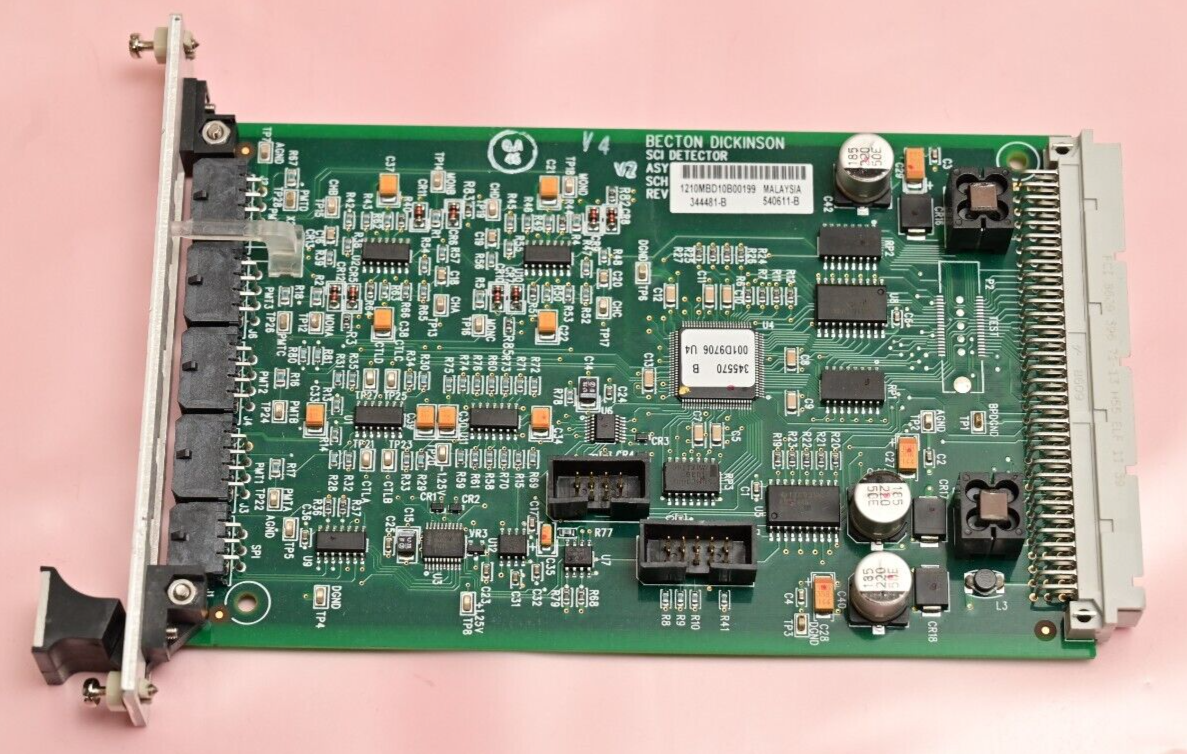 Becton Dickinson BDLCR II Flow Cytometer SCI Detector PCB 345570 344481 VME Card