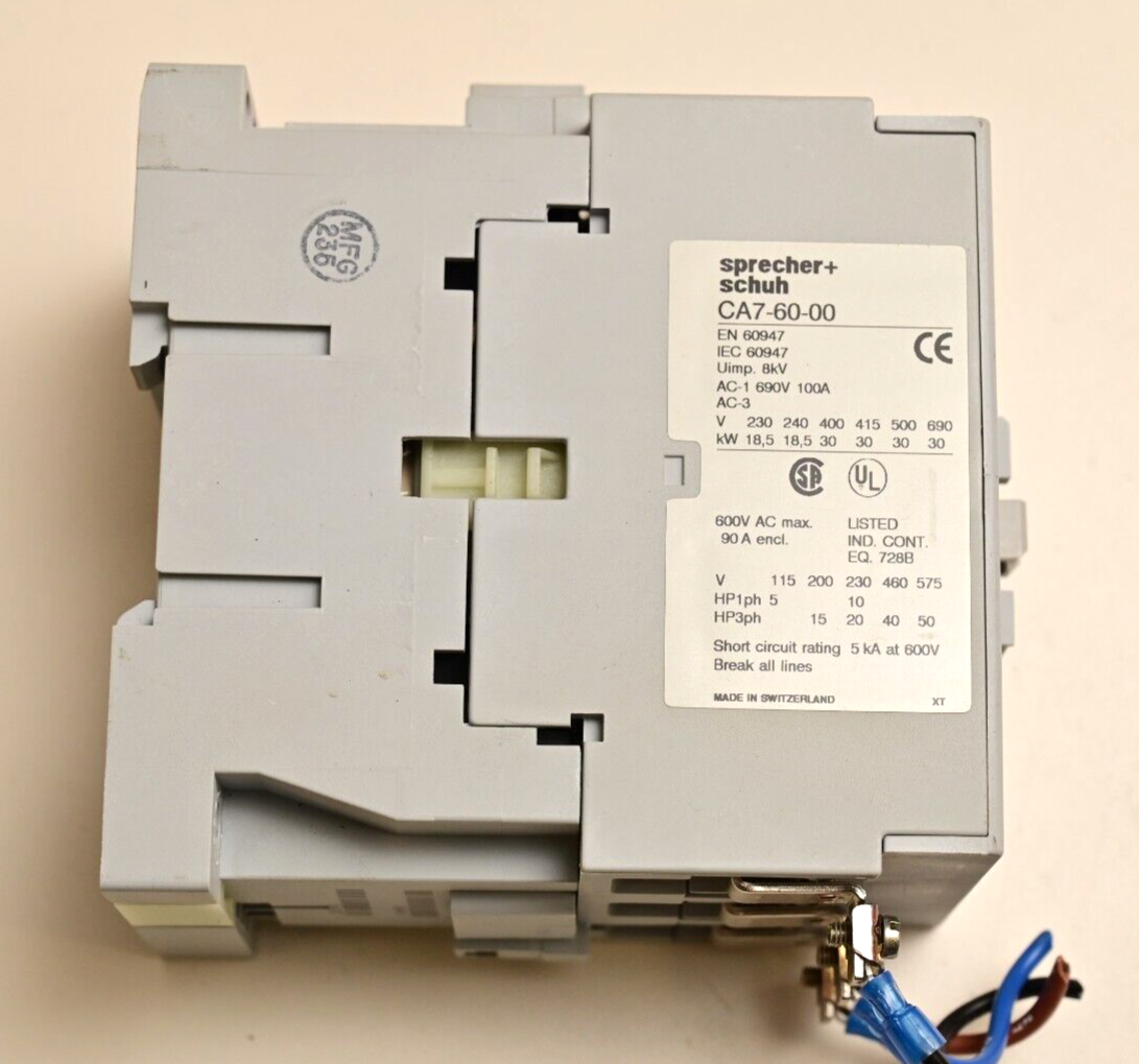 Sprecher + Schuh CA7-60-00 Contactor 60947 690V 100A