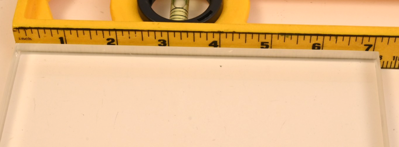 ~8" x ~7" x 0.6" Beveled Tempered Glass Finnigan TSQ7000 Mass Spectrometer Cover