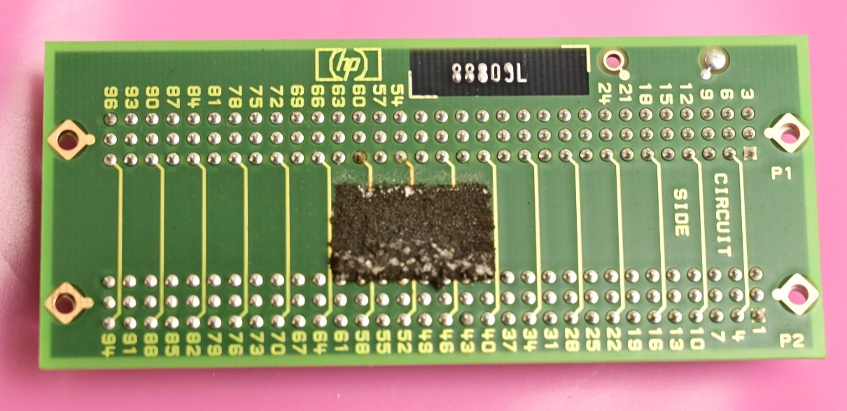 HP 64700B Emulator Connector PCB Assembly AMP Gold Backplane Connectors