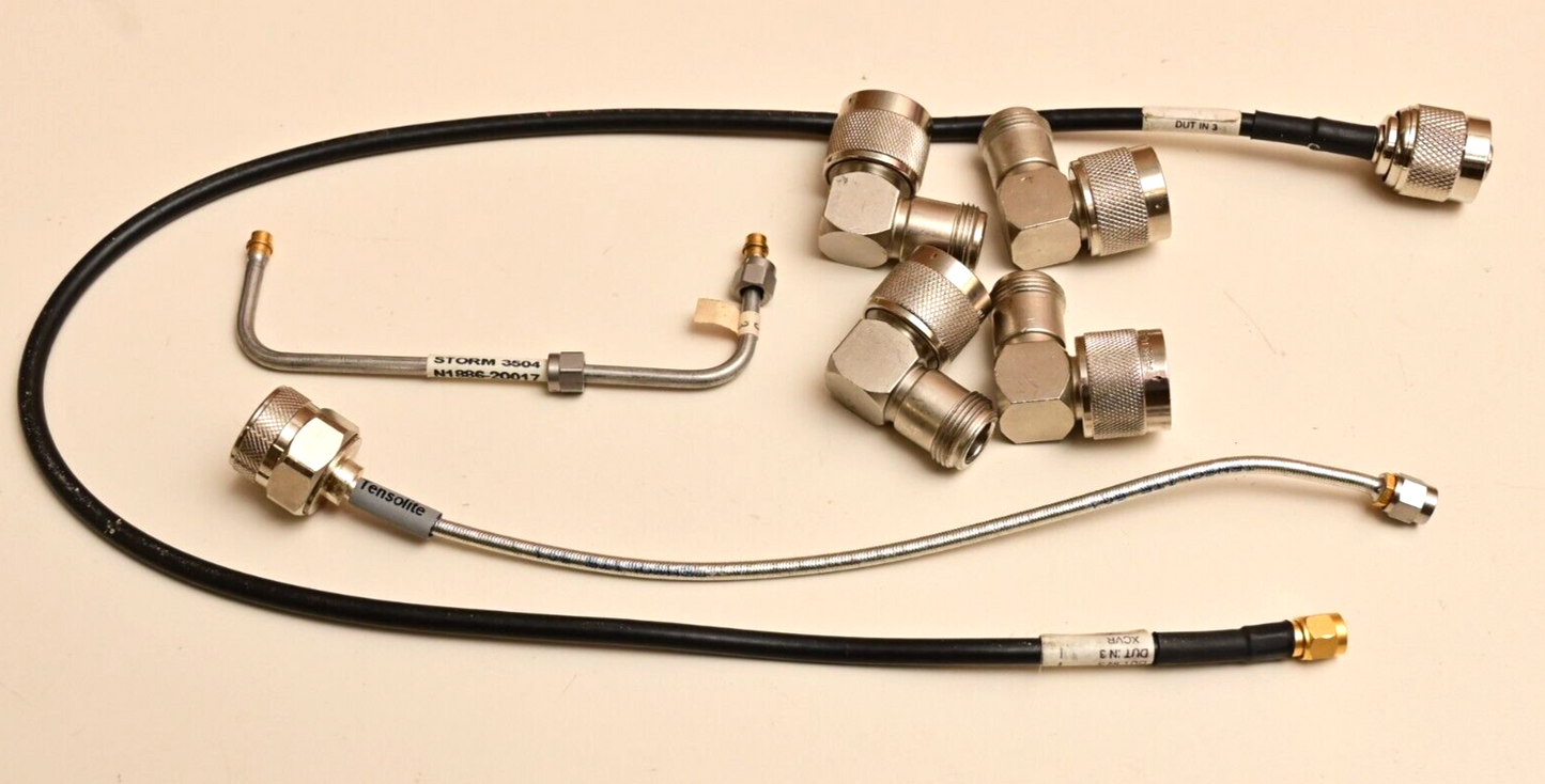 Lot of Coaxial RF Cables & Adapters Agilent GS-9200 N SMA Rigid Cable Tensolite