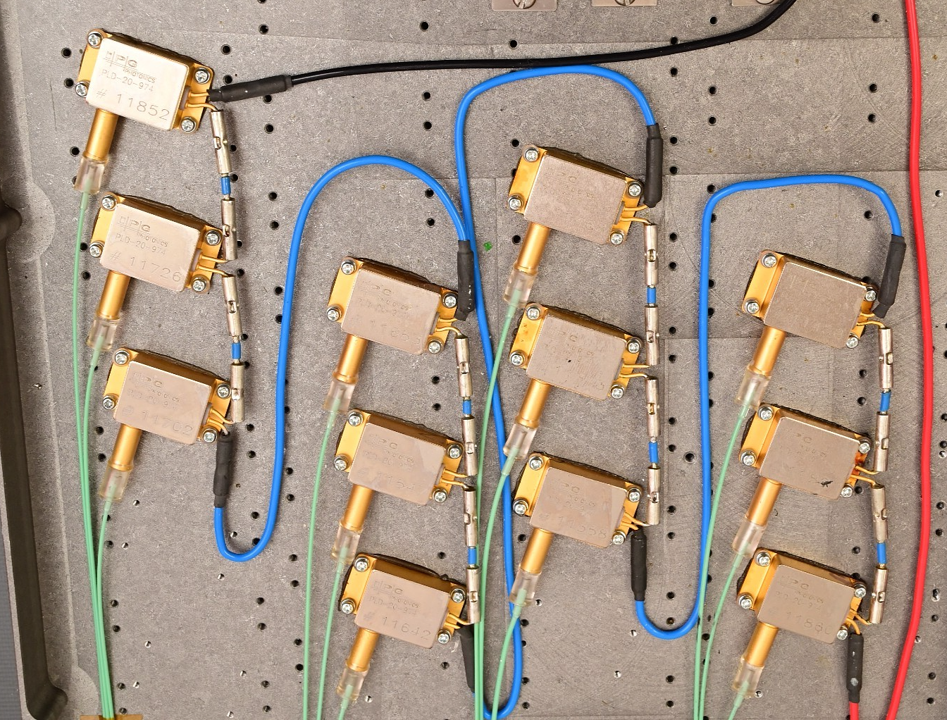 IPG Photonics PLD-20-974 Pump Tray (12) 20W 974nm Diodes & Driver PCB - Parts