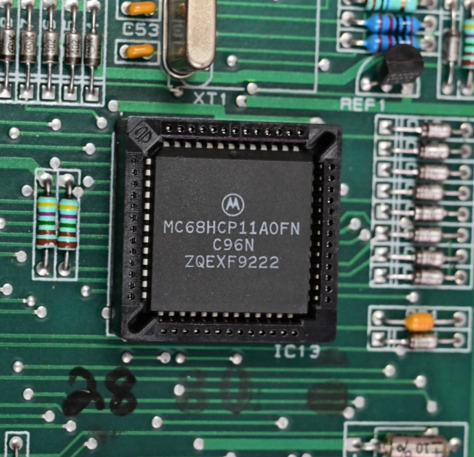 Burdick DC200 PC Board Parts MC68HCP11A0FN Sprague Electrocube Schaffner IT255