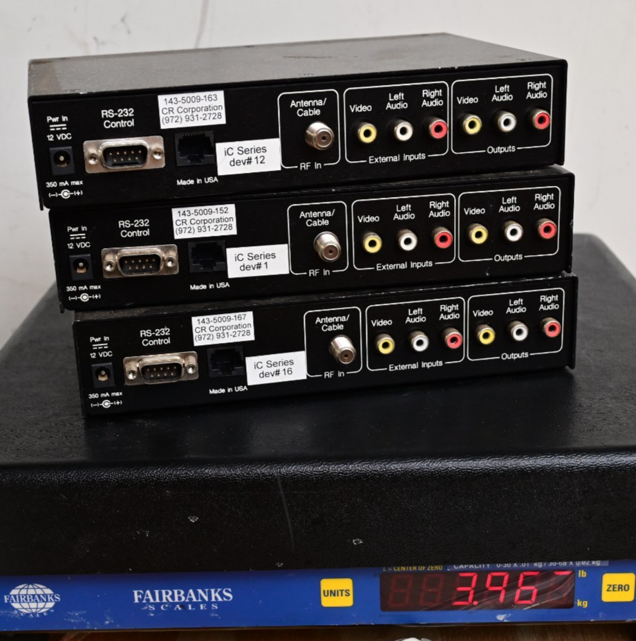 Lot of 3 Contemporary Research ICW-STA Stereo TV Tuners for Parts MC68k TDA9855
