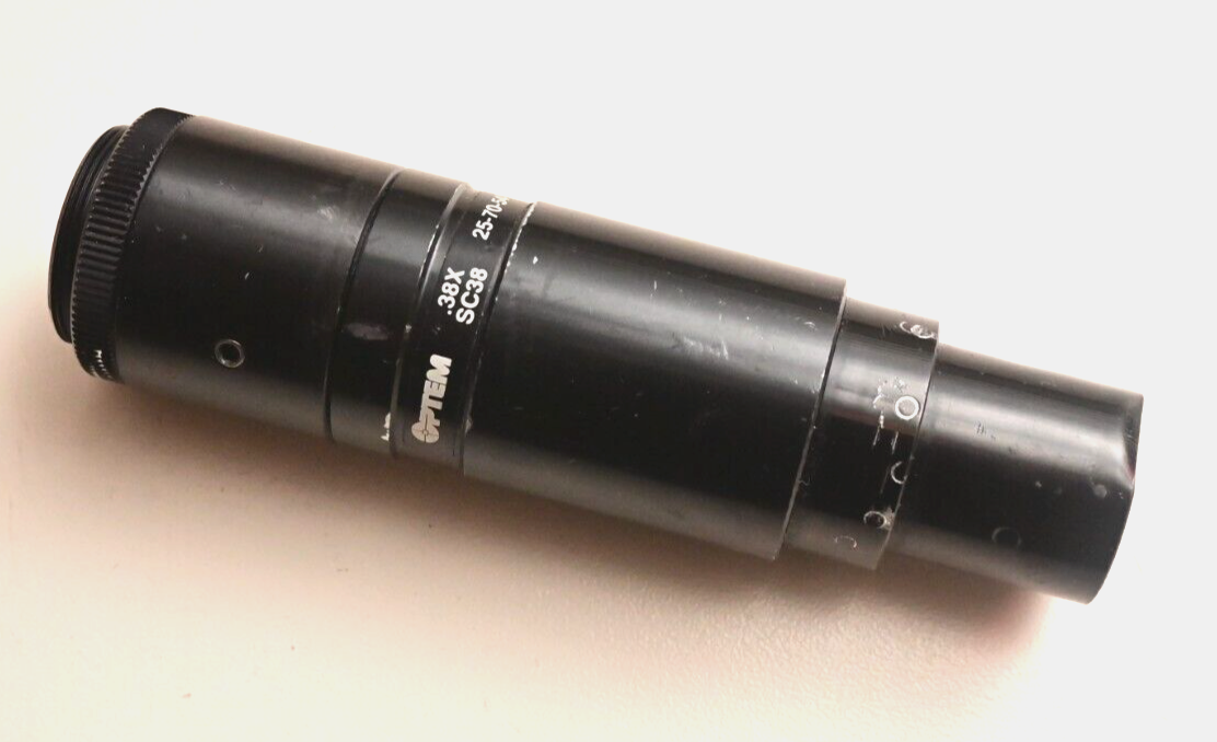 OPTEM C-Mount Microscope Objective or Macro Lens .38X SC38 25-70-54