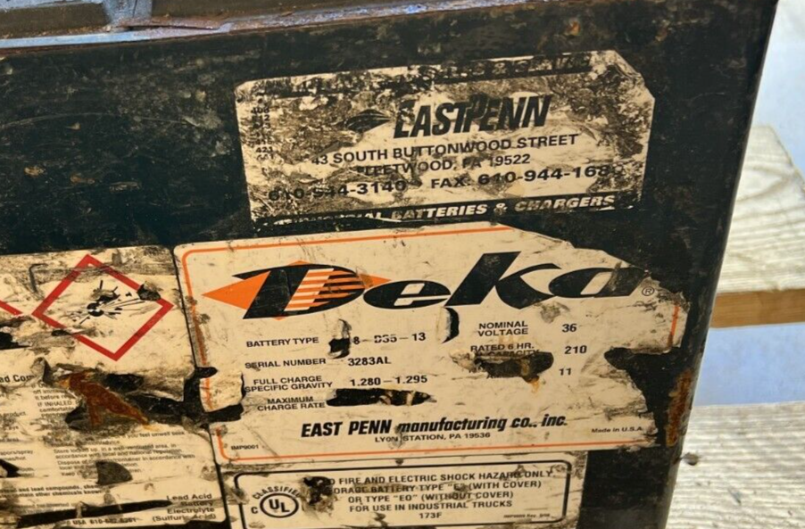 Deka 18-D35-13 Forklift Battery 36V Untested