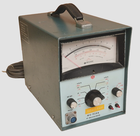 Millivac MV-928A RF Millivoltmeter Vintage Military Surplus Test Meter