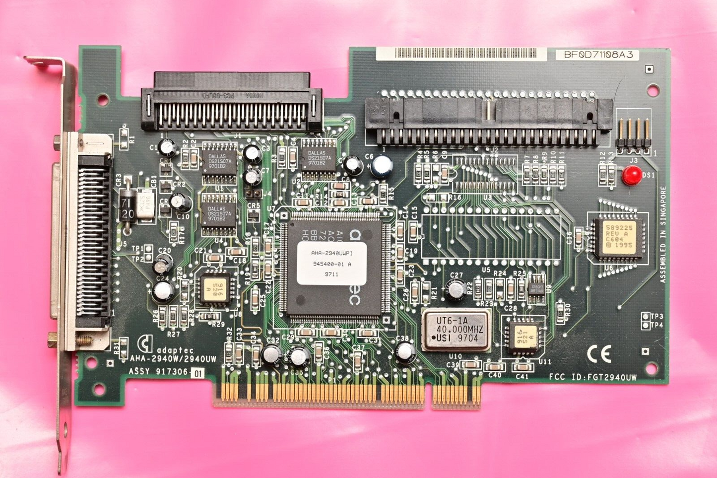 VINTAGE ADAPTEC AHA-2940W 2940UW ULTRA WIDE SCSI PCI CONTROLLER CARD