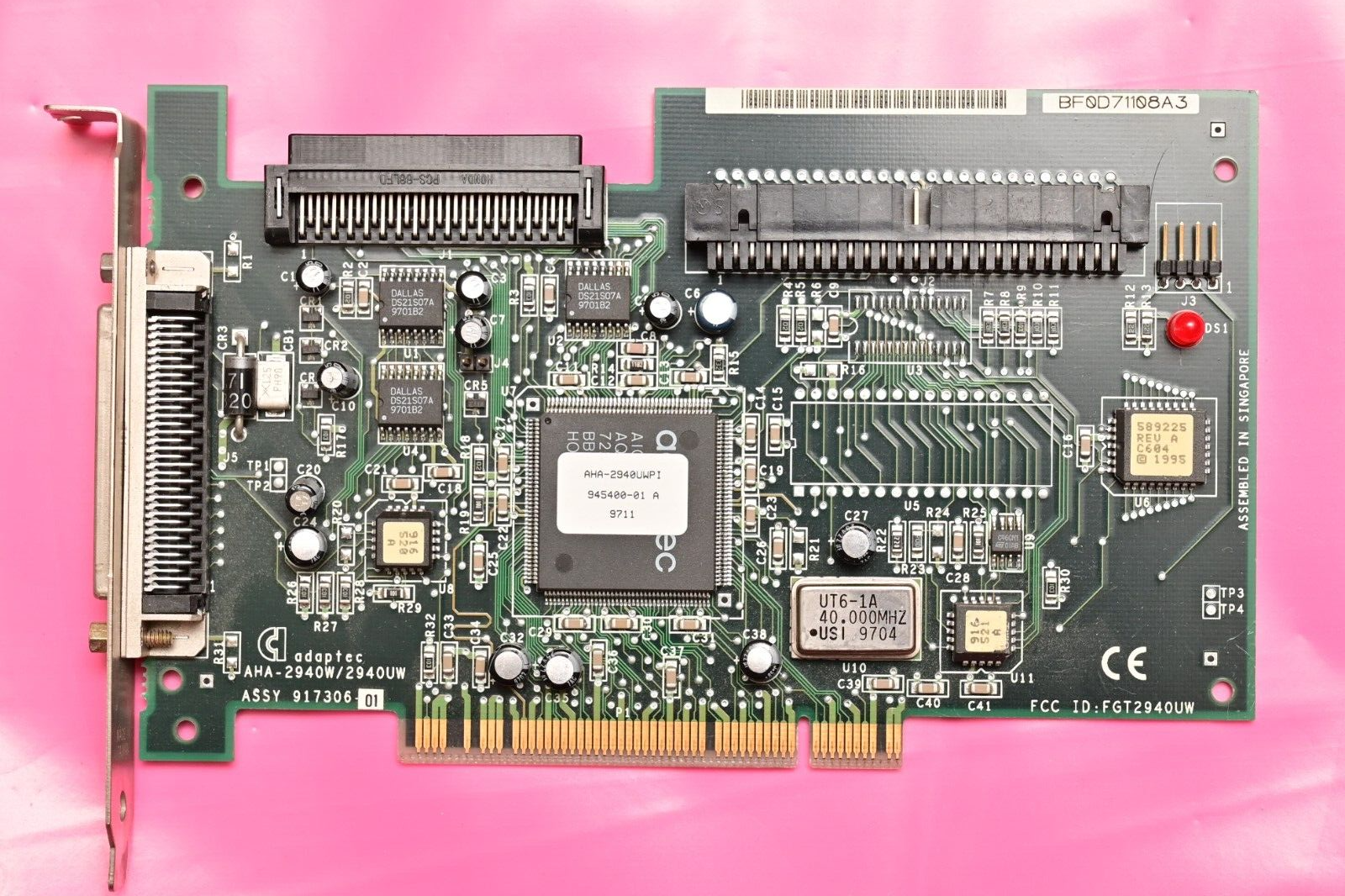 VINTAGE ADAPTEC AHA-2940W 2940UW ULTRA WIDE SCSI PCI CONTROLLER CARD