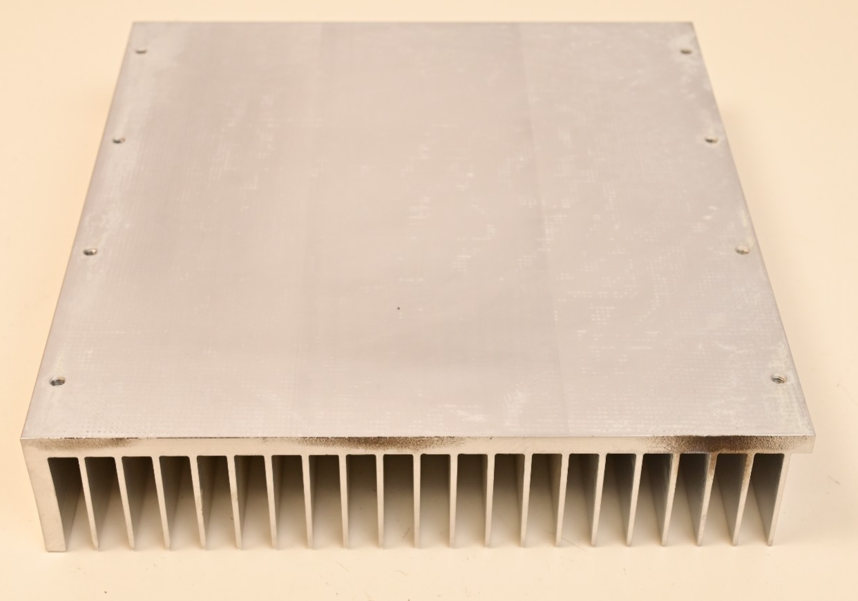 10"x9"x2" Large Aluminum Finned Rectangular Heatsink 4.8 lbs