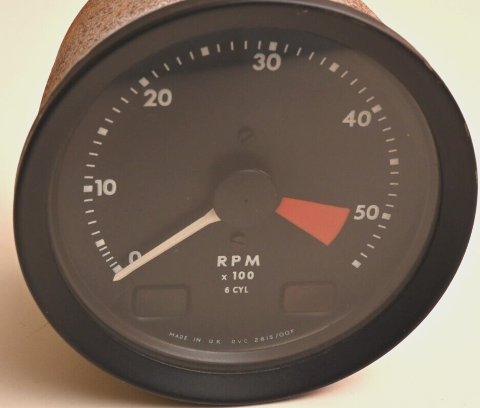 Jaguar XJ6 Tachometer Smiths dated 1985 5500 RPM V6 w/ Lamps